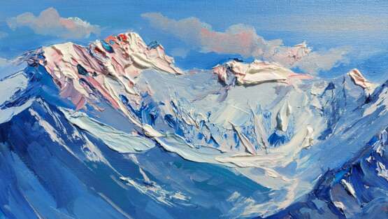 Snow splendor Leinwand Ölfarbe Impressionismus Landschaftsmalerei 2020 - Foto 3