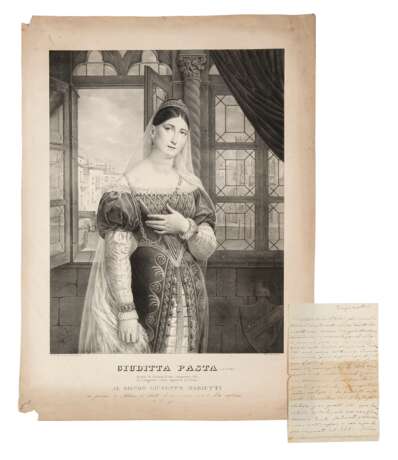 PASTA, Giuditta (1797-1865) - Lettera autografa alla figlia Clelia - фото 1