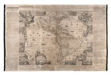 DE FER, Nicolas (1647-1720) - [BEAVER MAP] L'Amérique, divisée selon Letendue de ses Principales parties