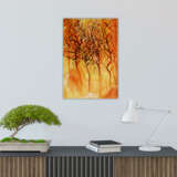 Painting “The red trees”, Board, Oil paint, Neo-impressionism, Landscape painting, 2020 - photo 3