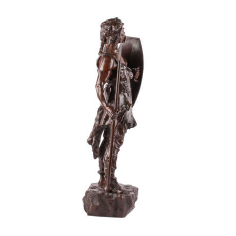 Skulpture „Bronzeskulptur Gallischer Krieger Levi“, Charles Octave Levy (1820 - 1899), Emaille, Gemischte Technik, 398, 1899 - Foto 2