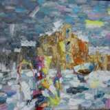 Gemälde „Winter halber Tag“, Leinwand, Ölfarbe, Impressionismus, Landschaftsmalerei, Weißrussland, 2015 - Foto 1