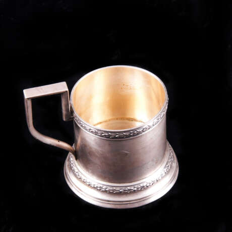 Becher „Russischer silberner Teeglashalter“, Emaille, Gemischte Technik, Russland, 398, 20 век - Foto 2