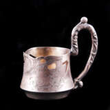 Boîte à thé, Porte-gobelets «Support de verre à thé en argent russe», Émail, Technique mixte, Russie, Période antique, 20th - photo 1