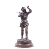 Figurine, Sculpture, Statue «Sculpture en bronze de chasseur», Émail, Technique mixte, Période antique, 20th - photo 1