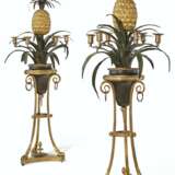 A PAIR OF DIRECTOIRE ORMOLU, PATINATED-BRONZE AND TOLE-PEINT... - фото 1