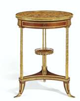 A RESTAURATION ORMOLU-MOUNTED MAHOGANY GUERIDON