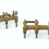 A PAIR OF LOUIS XVI ORMOLU AND STEEL CHENETS - photo 1