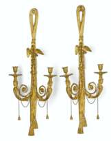 A PAIR OF LOUIS XVI ORMOLU TWIN-BRANCH WALL-LIGHTS