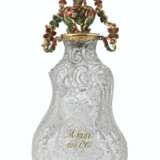 A CONTINENTAL ENAMEL, GOLD, AND CARVED ROCK CRYSTAL SCENT BO... - photo 1