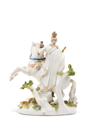 Meissen Porcelain Factory. TWO MEISSEN PORCELAIN FIGURES EMBLEMATIC OF THE CONTINENTS EUROPE AND AMERICA - Foto 2