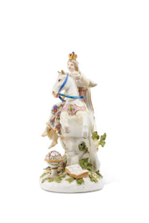 Meissen Porcelain Factory. TWO MEISSEN PORCELAIN FIGURES EMBLEMATIC OF THE CONTINENTS EUROPE AND AMERICA - Foto 3