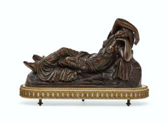 A FRENCH PATINATED BRONZE FIGURE OF ARIADNE