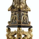 TWO PARCEL-GILT AND PATINATED BRONZE TORCHERES, ON STANDS - фото 2