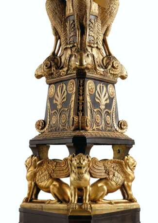 TWO PARCEL-GILT AND PATINATED BRONZE TORCHERES, ON STANDS - photo 3