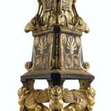 TWO PARCEL-GILT AND PATINATED BRONZE TORCHERES, ON STANDS - Foto 3