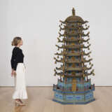 A MASSIVE CHINESE CLOISONNÉ ENAMEL MODEL OF A PAGODA - фото 7