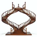 A MAHOGANY AND BOIS SATINE MODEL OF A STAIRCASE - photo 1