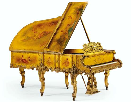 Steinway. A FINE GILTWOOD AND VERNIS MARTIN GRAND PIANO - Foto 6