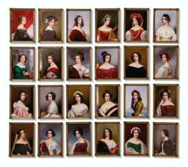 TWENTY-FOUR HUSTCHENREUTHER PORCELAIN PORTRAIT PLAQUES