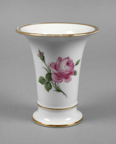 Meissen Trichtervase ”Rote Rose” - photo 1