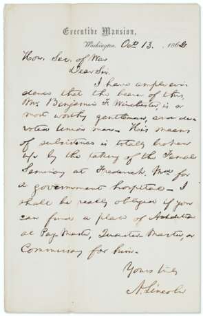 To Secretary of War Edwin Stanton - фото 1