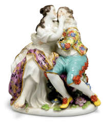 A MEISSEN PORCELAIN GROUP OF LOVERS