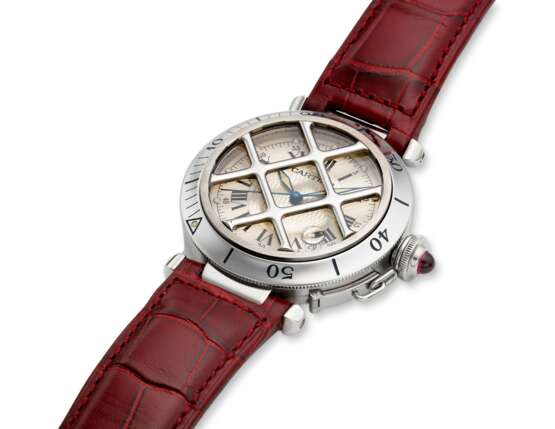 Cartier. CARTIER, STEEL 150TH ANNIVERSARY LIMITED EDITION PASHA WITH GRILL, 1730/1847 - photo 2