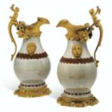 A PAIR OF RESTAURATION ORMOLU-MOUNTED CHINESE CRACKLE-GLAZED VASES MOUNTED AS EWERS - photo 1
