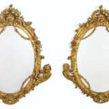 A PAIR OF GEORGE II GILTWOOD MIRRORS - фото 1