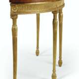 A GEORGE III GILTWOOD, SATINWOOD AND MARQUETRY D-SHAPED SIDE TABLE - фото 3