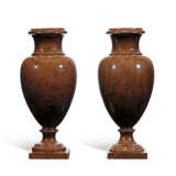 A PAIR OF FRENCH STONEWARE FAUX AGATE VASES - photo 3