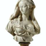 A FRENCH WHITE MARBLE BUST OF WINTER - Foto 1