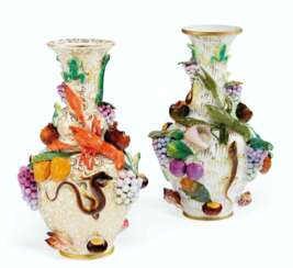 TWO JACOB PETIT PORCELAIN VASES