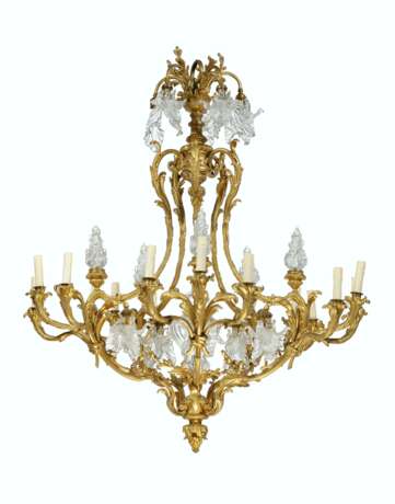 A FRENCH ORMOLU AND MOLDED GLASS THIRTY-ONE-LIGHT CHANDELIER - photo 2