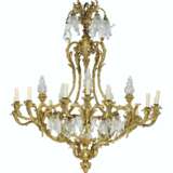 A FRENCH ORMOLU AND MOLDED GLASS THIRTY-ONE-LIGHT CHANDELIER - photo 2