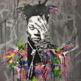 Design Gemälde „Basquiat“, Leinwand auf dem Hilfsrahmen, Acrylfarbe, Konzeptionell, 2020 - Foto 1