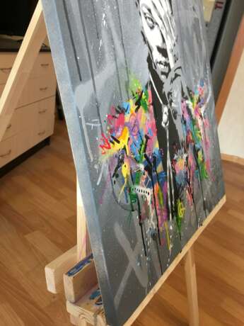 Интерьерная картина «Баския», Холст на подрамнике, Акриловые краски, Концептуализм, 2020 г. - фото 4