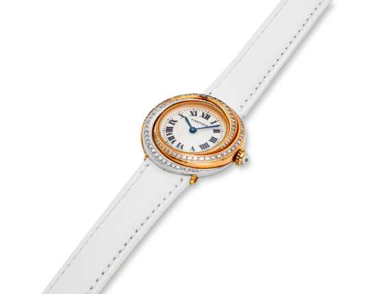 Cartier. CARTIER “TRINITY”, A THREE-COLOUR GOLD AND DIAMOND-SET LADY’S WRISTWATCH, REF. 2357 - фото 2