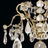 A LARGE ITALIAN ROCK-CRYSTAL AND CUT-GLASS-MOUNTED GILT-METAL EIGHT-LIGHT CHANDELIER - photo 3
