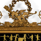 A NORTH ITALIAN GILTWOOD AND VERRE EGLOMISE TRIPLE-PLATE OVERMANTEL MIRROR - фото 2