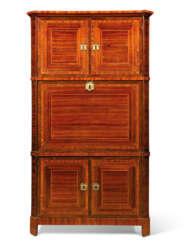 A LOUIS XVI TULIPWOOD CROSSBANDED, AMARANTH AND BOISE SATINE TALL SECRETAIRE A ABATTANT