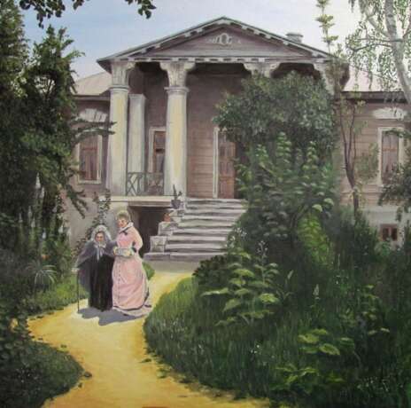 Design Painting “Grandma's Garden”, Canvas, Oil paint, Realist, Everyday life, 2013 - photo 1