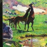 Horses Canvas Oil paint Classicism Landscape painting 2020 - photo 1