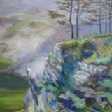 Design Painting, Painting “Fog in the village B. Goloustnoye”, Canvas, Oil paint, Realist, Landscape painting, 2012 - photo 1