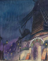 Design for the Moulin Rouge Cabaret , three-part composition