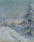 Nikolai Mikhailovich Romadin. Winter Landscape with Bullfinches