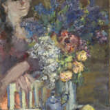 GRIGORIEV, VASILY. Woman with Vase of Flowers - Foto 1
