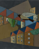 Bird Flying Over a City