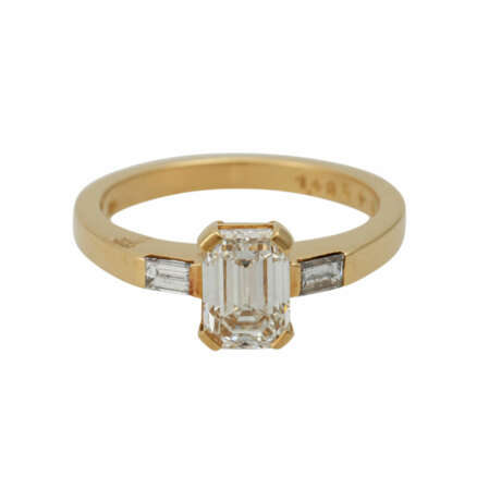 Ring mit Diamant im Smaragdschliff 1,405 ct - Foto 2